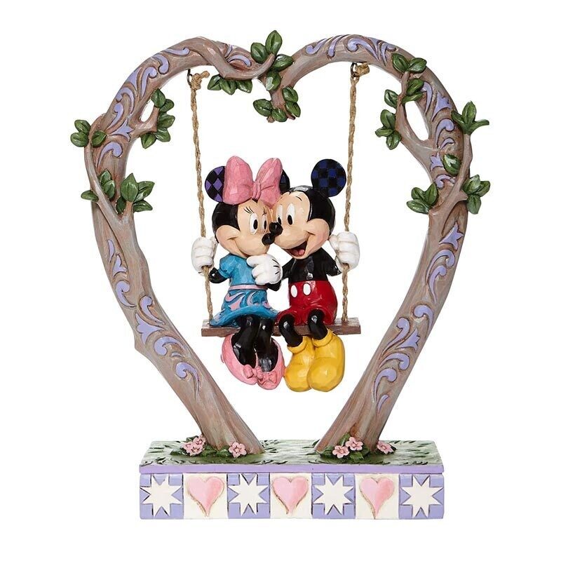Statuina Topolino e Minni sull'altalena 22,5 cm  | Disney Traditions