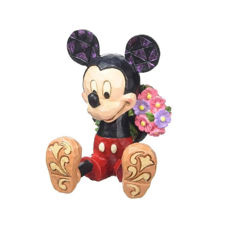 Statuina  Topolino con Mazzo di Fiori  7 cm | Disney Traditions