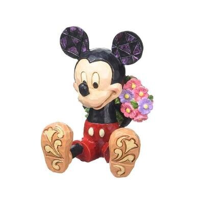 Statuina  Topolino con Mazzo di Fiori  7 cm | Disney Traditions