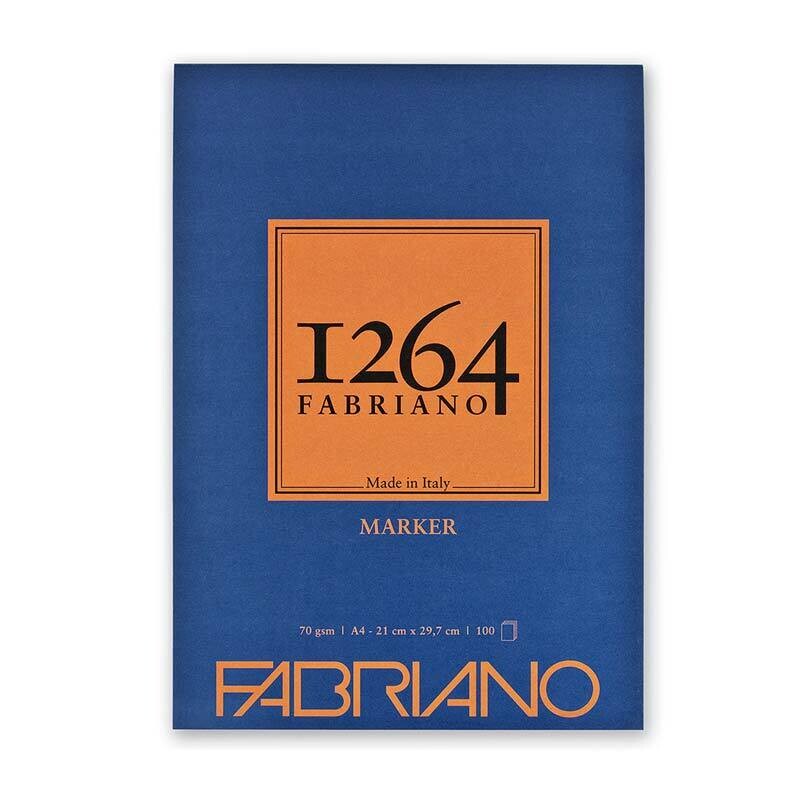 Fabriano Blocco 1264 Carta Semitrasparente per Marker - 70 g/mq - 21 x 29,7 cm