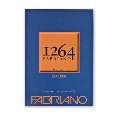 Fabriano Blocco 1264 Carta Semitrasparente per Marker - 70 g/mq - 21 x 29,7 cm