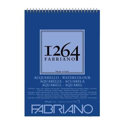 Fabriano Blocco 1264 Carta per Acquerello - 300 g/mq - 29,7 x 42 cm