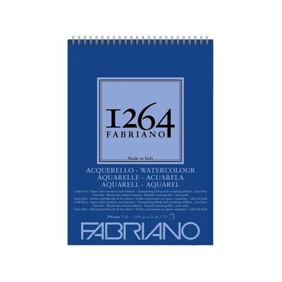 Fabriano Blocco 1264 Carta per Acquerello - 300 g/mq - 14,8 x 21 cm