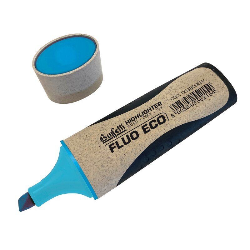 Evidenziatore Fluo Grip Ecolologico - colore azzurro
