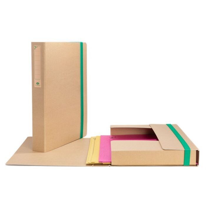 Buffetti | Scatola con elastico I love green - Dorso 5 cm - 34x24 cm - avana Buffetti | Scatola con elastico I love green - Dorso 5 cm - 34x24 cm - avana