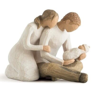 Willow Tree Statuina Famiglia con Neonato H 15 cm