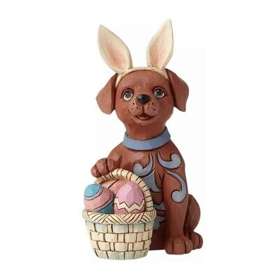Jimshore | Statuetta Cane con Orecchie da Coniglio