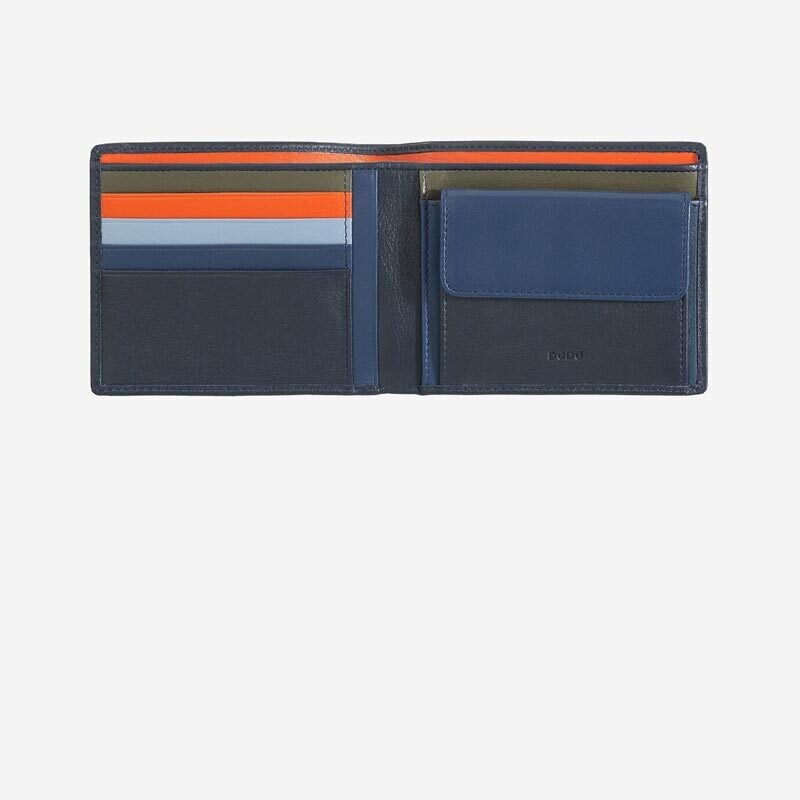 Dudubags Portafoglio Itaga in pelle  - RFID - Navy