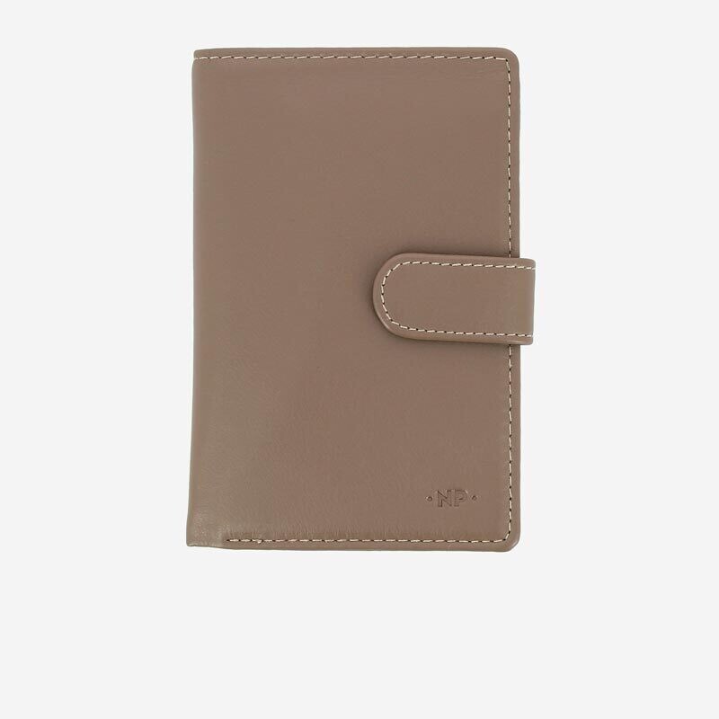 Dudubags Portafoglio Donna capiente in pelle - Taupe