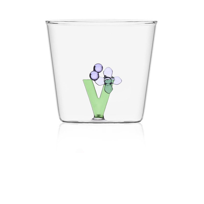 Ichendorf  Bicchiere Tumbler Alfabeto Lettera V  - 35 cl