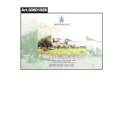 Magnani 1404 Blocco Toscana per Acquerello - 300 g/mq - 18 x 26 - 20 Fogli