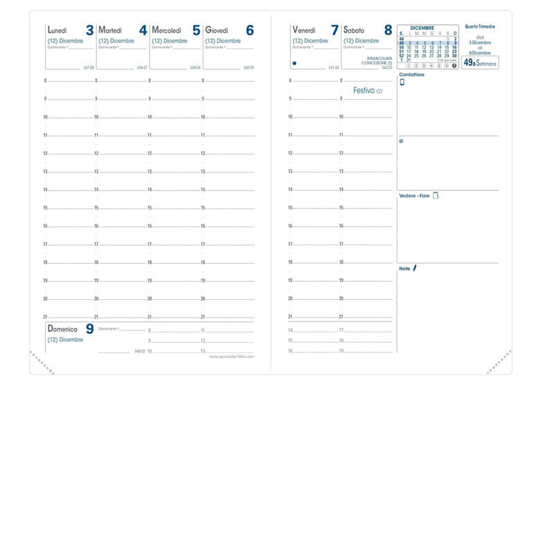 QUO VADIS Ricarica Agenda 2026 - Affari - Settimanale - 10x15cm