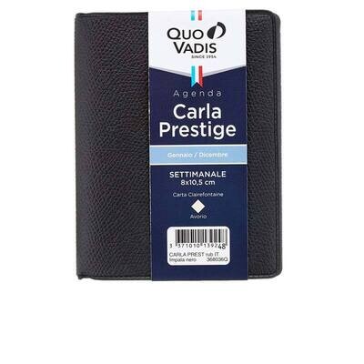 QUO VADIS Agenda - Carla Prestige - Settimanale - 8x10,5cm - Nero - Anno 2023