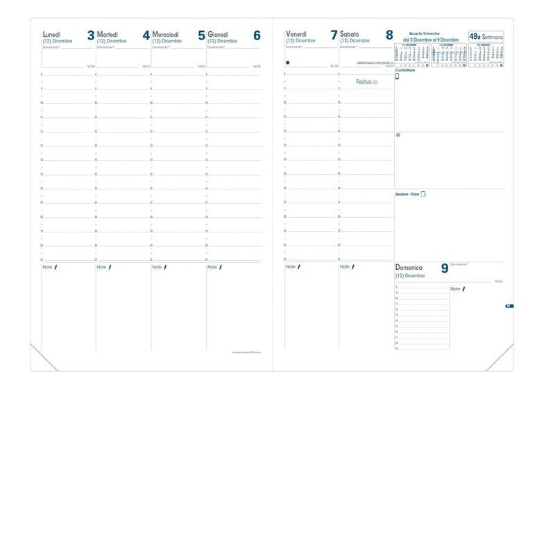 QUO VADIS Ricarica Agenda 2026 - Prenote - Settimanale - 21x29,7cm
