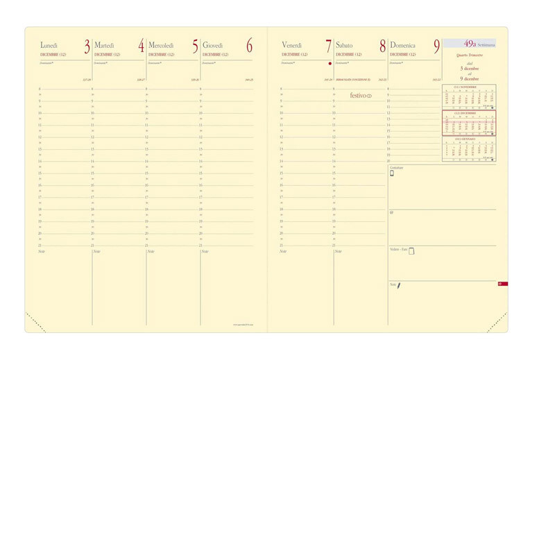 QUO VADIS Ricarica Agenda 2026 - Presidente Prestige - Settimanale - 21x27cm