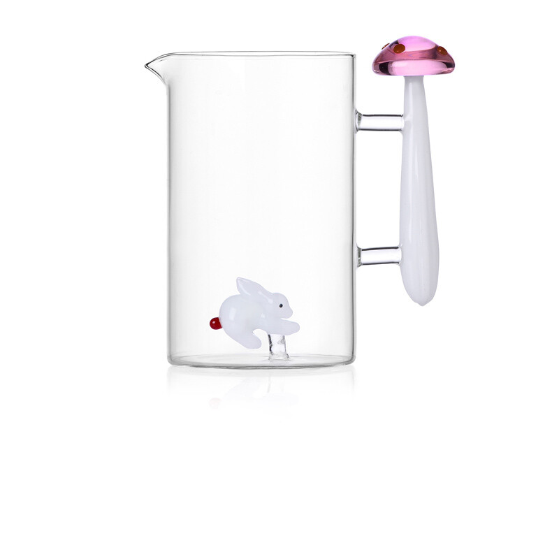 Ichendorf  Brocca Coniglio Bianco e Fungo Rosa - Ø 11 cm