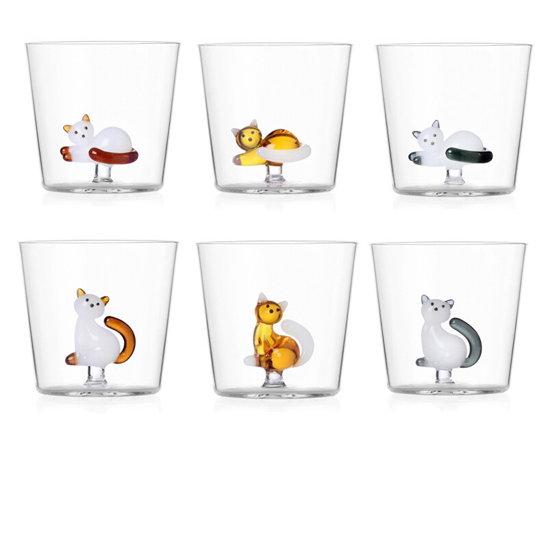 Ichendorf Set 6 Bicchieri Tumbler Tabby Cat  - 35 cl