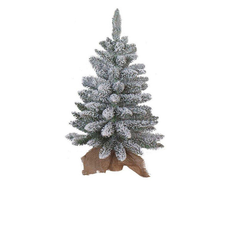 Flora Albero Floccato con base in sacco liuta - 75 cm