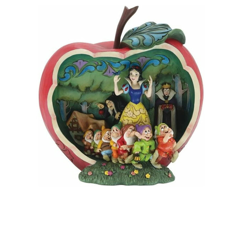 Disney Statuina Biancaneve e i Sette Nani nella Mela