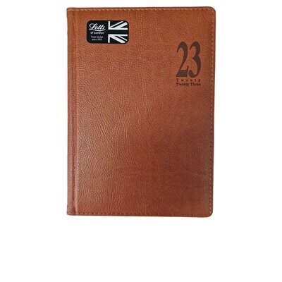 Letts  Agenda Giornaliera anno 2025 - 15x21cm - Tabacco