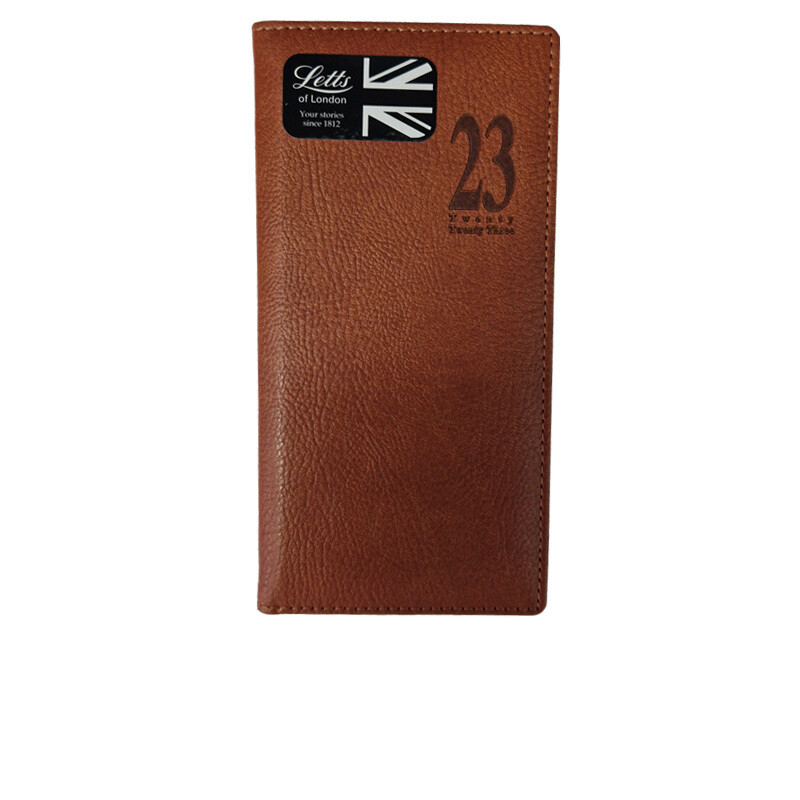 Letts  Agenda Settimanale Slim anno 2025 - 8,5x17 cm - Tabacco