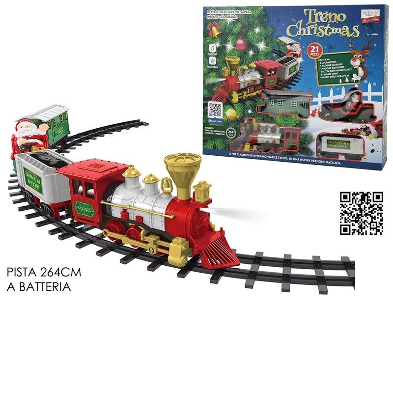 Trenino di Babbo Natale con Pista da Albero
