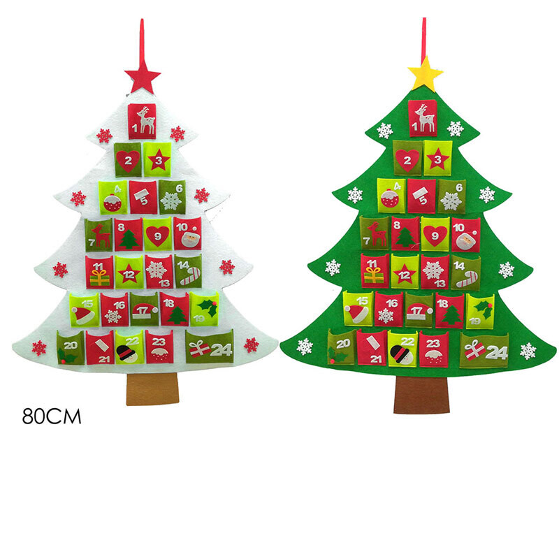 Calendario Avvento Albero di Natale  H 80 cm - 2 Soggetti