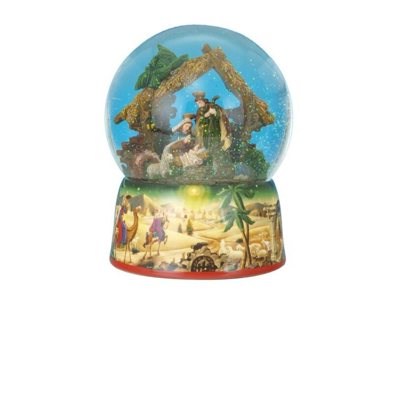 Carillon Sfera con Presepe - H 21 cm