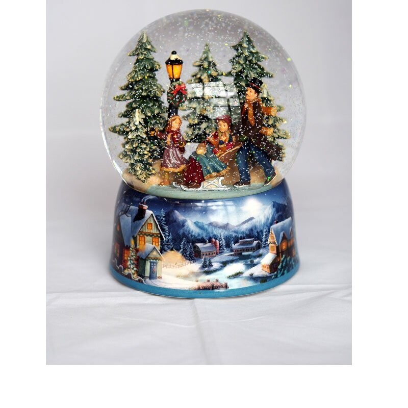 Carillon Sfera di Neve con Personaggi - H 19 cm