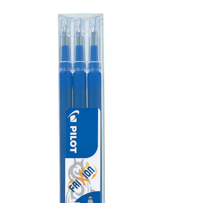 3 Refill sfera cancellabile Frixion Ball - tratto 0,7 mm- colore blu