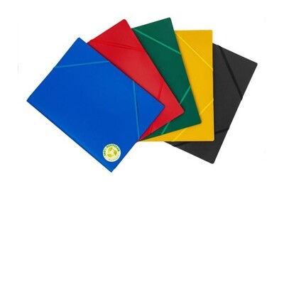 Cartellina con elastico PP ecologico 29,7 X 21 cm - colori assortiti