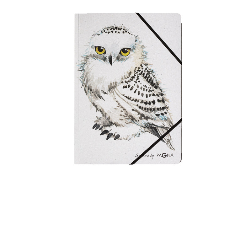 Cartellina con elastico in cartone riciclato Save me by Pagna- 33x24 cm - civetta