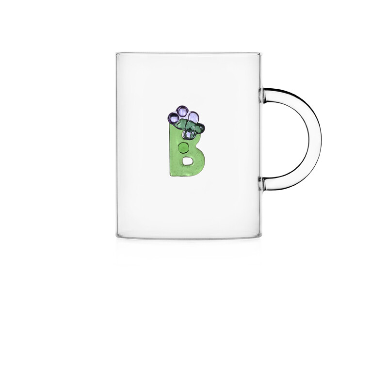 Ichendorf  Tazza Mug  Alfabeto fiorito Lettera B  - 47 cl
