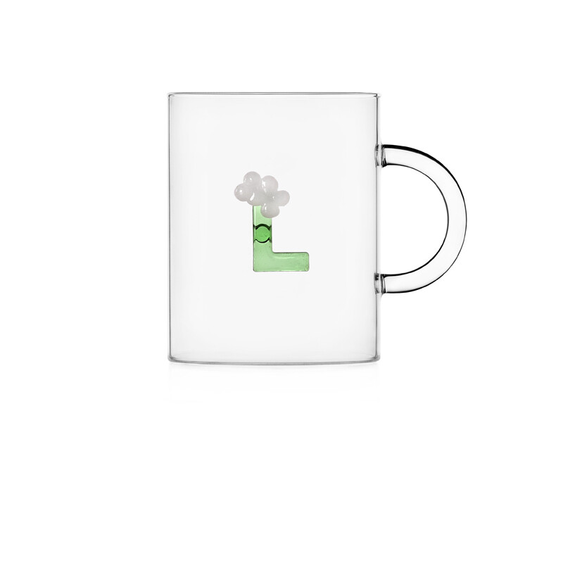 Ichendorf  Tazza Mug  Alfabeto fiorito Lettera L  - 47 cl