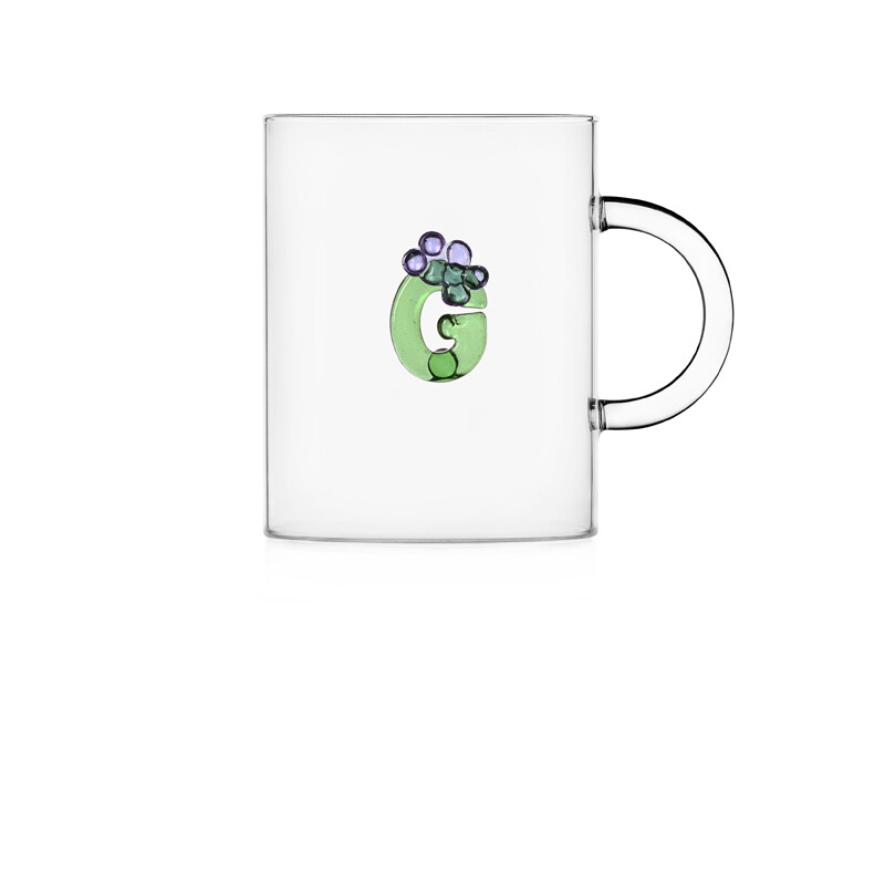 Ichendorf  Tazza Mug  Alfabeto fiorito Lettera G  - 47 cl