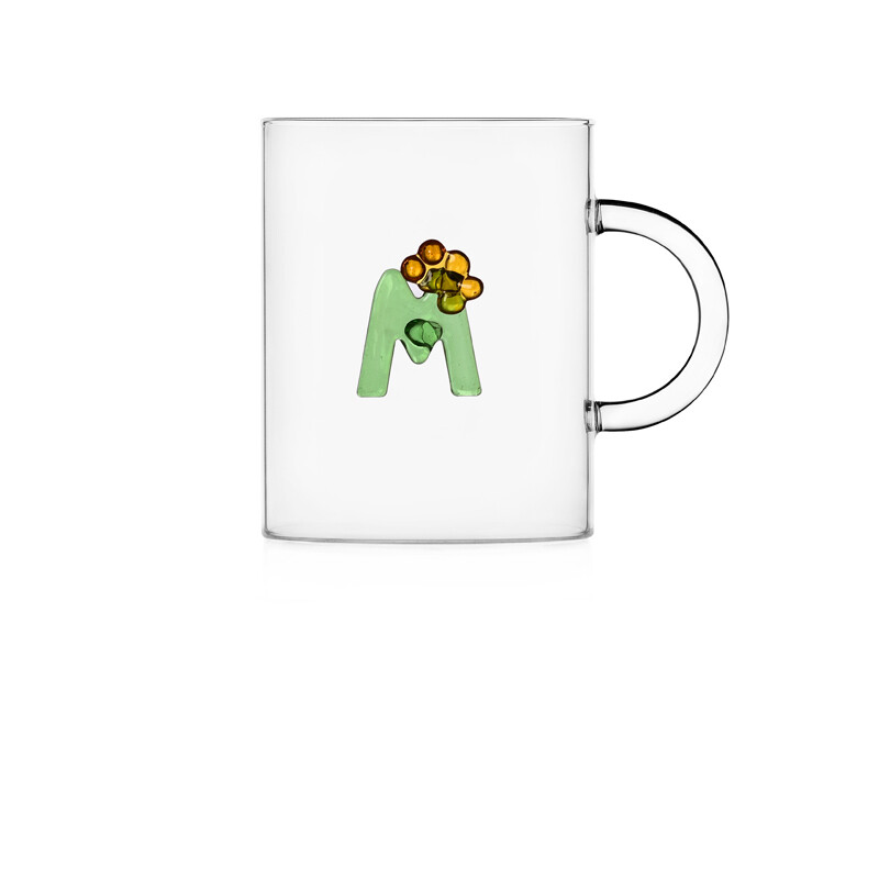 Ichendorf  Tazza Mug  Alfabeto fiorito Lettera M  - 47 cl