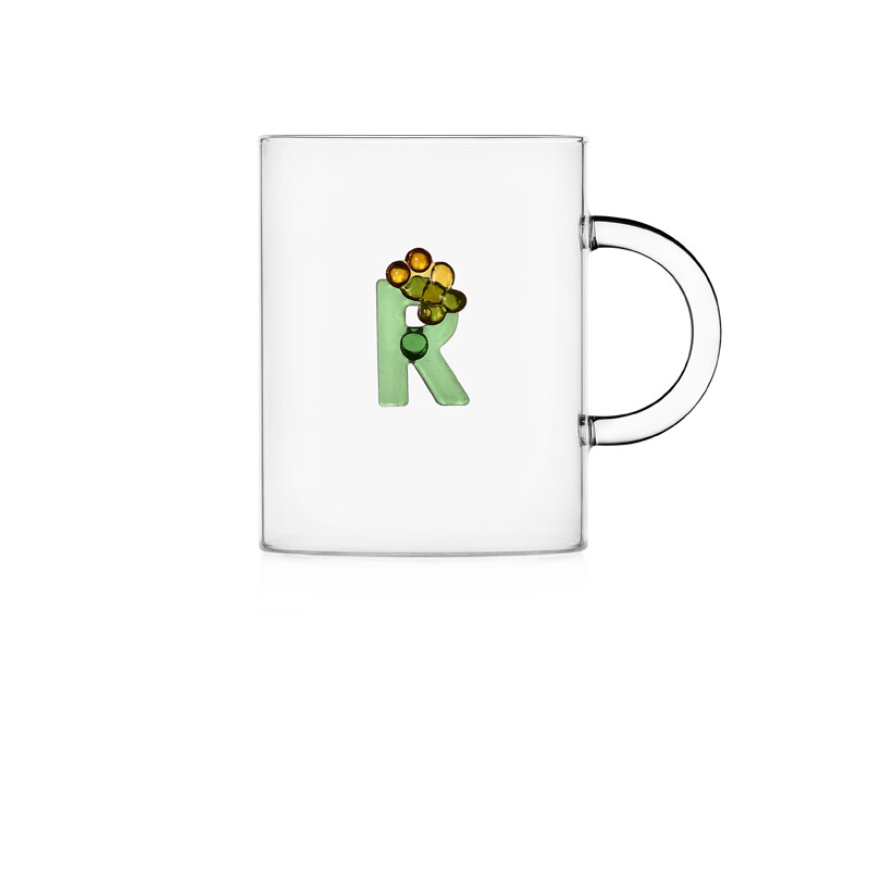 Ichendorf  Tazza Mug  Alfabeto fiorito Lettera R  - 47 cl
