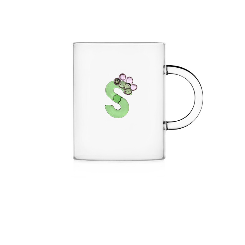 Ichendorf  Tazza Mug  Alfabeto fiorito Lettera S  - 47 cl