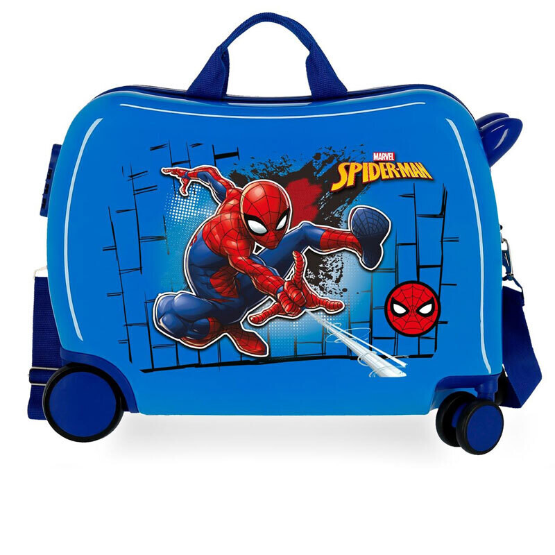 Spiderman Valigia Trolley Cavalcabile in ABS  - 2 Ruote Multidirezionali