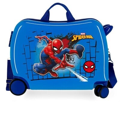 Spiderman Valigia Trolley Cavalcabile in ABS  - 2 Ruote Multidirezionali