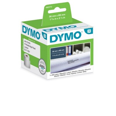 Dymo Rotolo 260 etichette LW 990150 - 36 x 89 mm - bianco