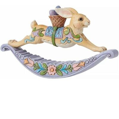 Jimshore Coniglio su Rocker - 23,5 cm
