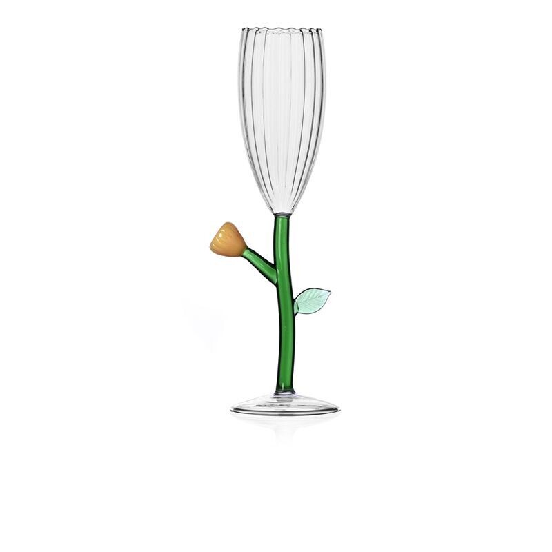 Ichendorf Flute Ottico Fiore Ambra collezione Botanica - H 27cm