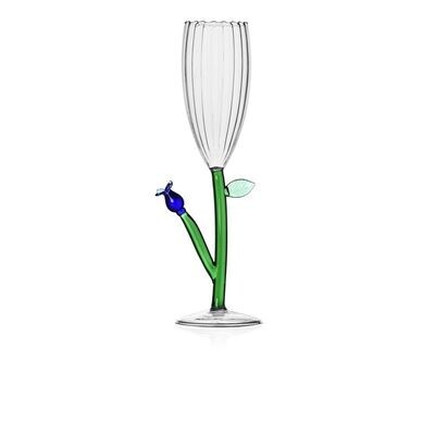Ichendorf Flute Ottico Fiore Blu collezione Botanica - H 27cm