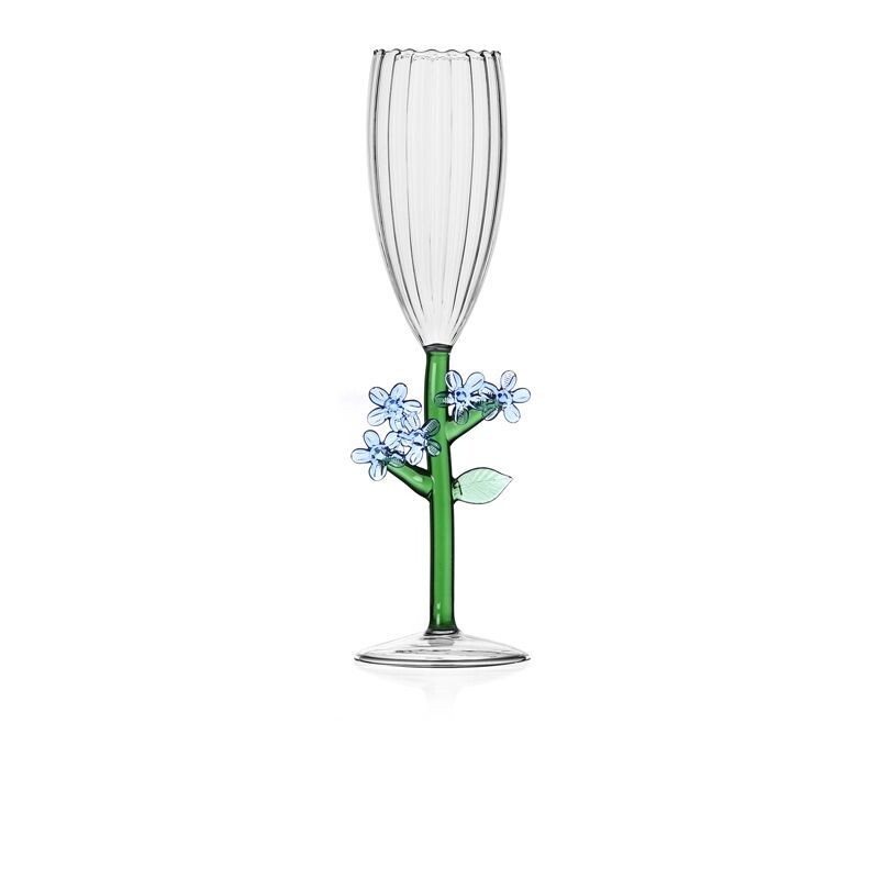 Ichendorf Flute Ottico Fiore Azzurro collezione Botanica - H 27cm