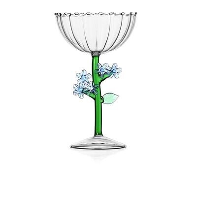 Ichendorf - Coppa Champagne Fiore Azzurro - Ø 11 cm - collezione Botanica