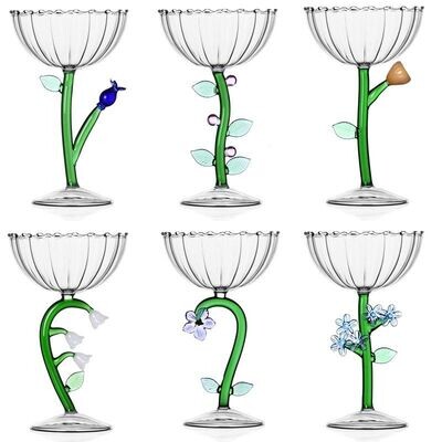 Ichendorf Set 6 Coppe Champagne con Fiori collezione Botanica - 35 cl