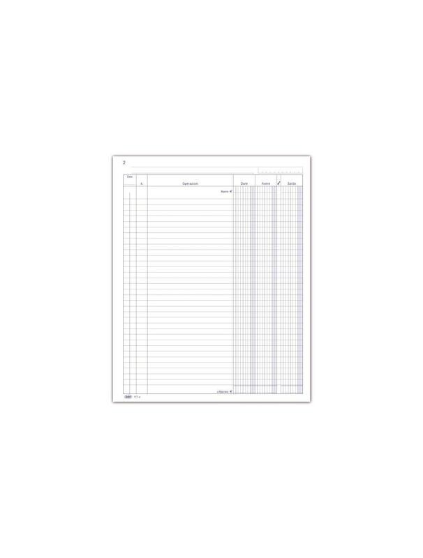 Registro Dare/Avere/Saldo - 96 pagine - 31x24,5 cm