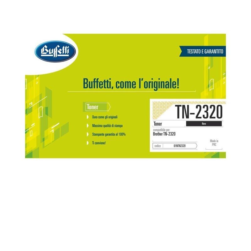 Brother Toner Compatibile TN-2320 - Nero - Buffetti