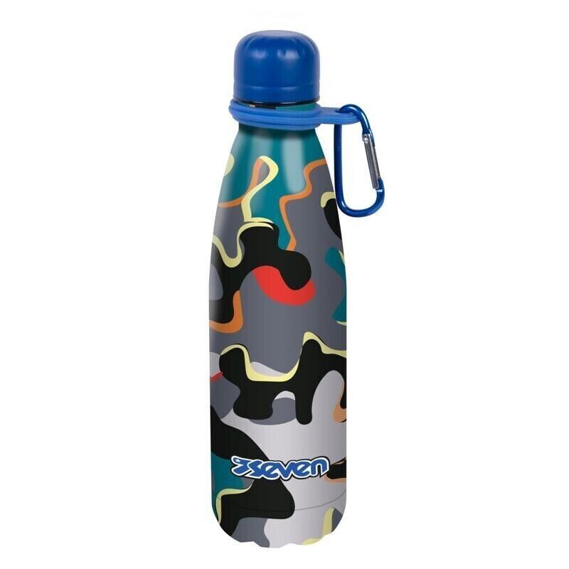 Seven Borraccia Termica 500 ml Inox304 con moschettone